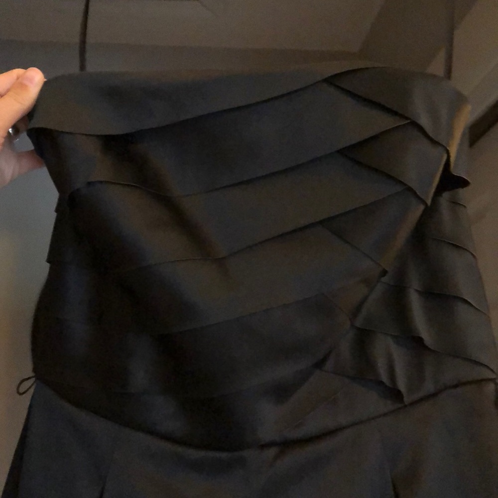 White House Black Market Satin strapless dress